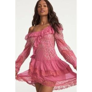 Loveshackfancy Angora Dress In Wild Rose